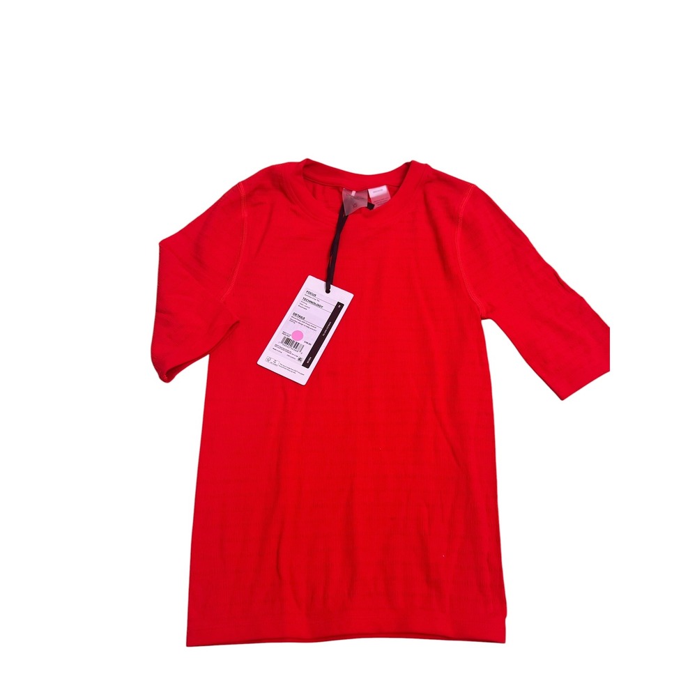 Calia Focus Seamless Crop Tee Fresh Red Women's XS Athletic Top Wicking NWT - Picture 3 of 5